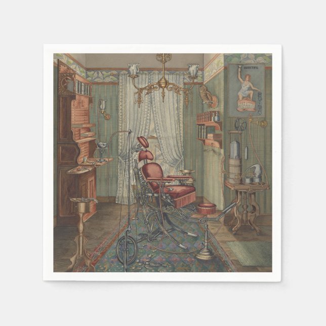 Dental Fleisch Operating Room Dentist Office Vinta Serviette (Vorderseite)