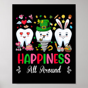 Dental Happy Rund um Valentine St Patrick E Poster