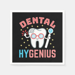 Dental Hygenius Funny Hygienist RDH Serviette