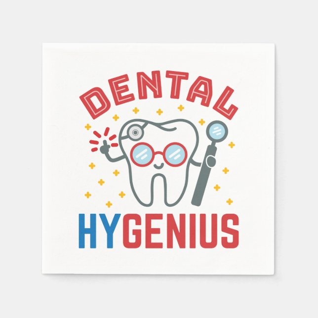 Dental Hygenius Hygienist RDH Funny Wertschätzung Serviette (Vorderseite)