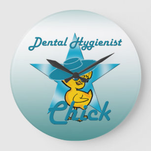 Dental Hygienic Chick #7 Große Wanduhr