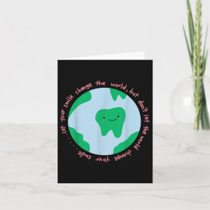 Dental Hygienic Earth Day Planet Jahrestag Orth Karte