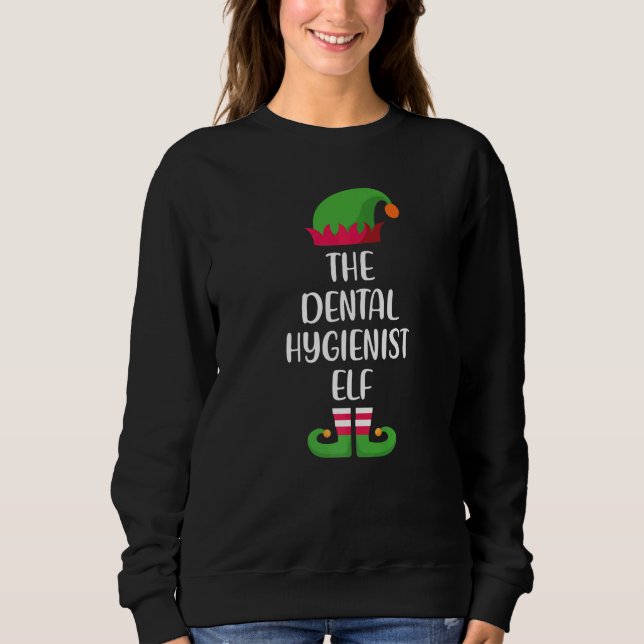 Dental Hygienist Elf Family Matching Group Christm Sweatshirt (Vorderseite)