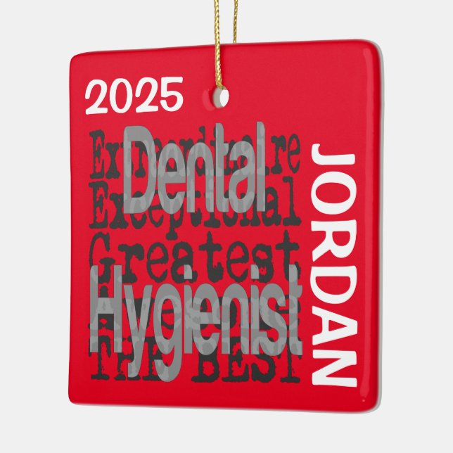 Dental Hygienist Extraordinaire CUSTOM Keramikornament (Links)