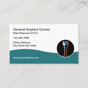 Dental Implant Theme Business Cards Visitenkarte