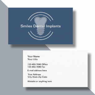 Dental Implant Theme Visitenkarte