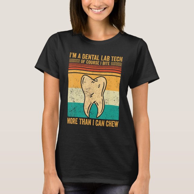Dental Labrador Tech Bite als Chew Technician Tech T-Shirt (Vorderseite)