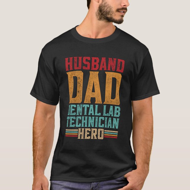 Dental Labrador Tech Husband Vater Zahnarzt Labrad T-Shirt (Vorderseite)