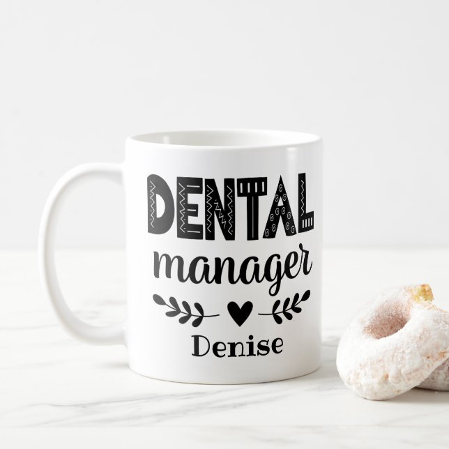 Dental Manager Personalisiert Kaffeetasse (Mit Donut)