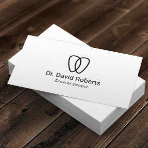 Dental Minimalistisch Tooth Logo Dentin Visitenkarte