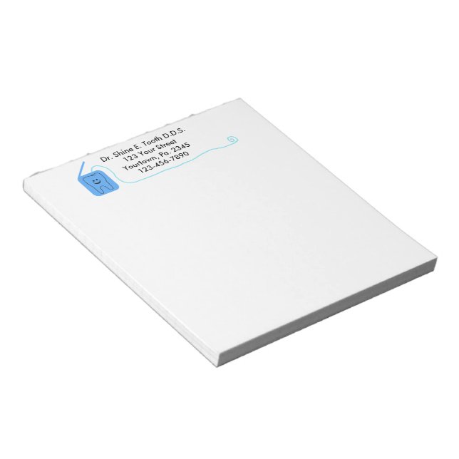 Dental Office Dental Floss Notepad Notizblock (angewinkelt)