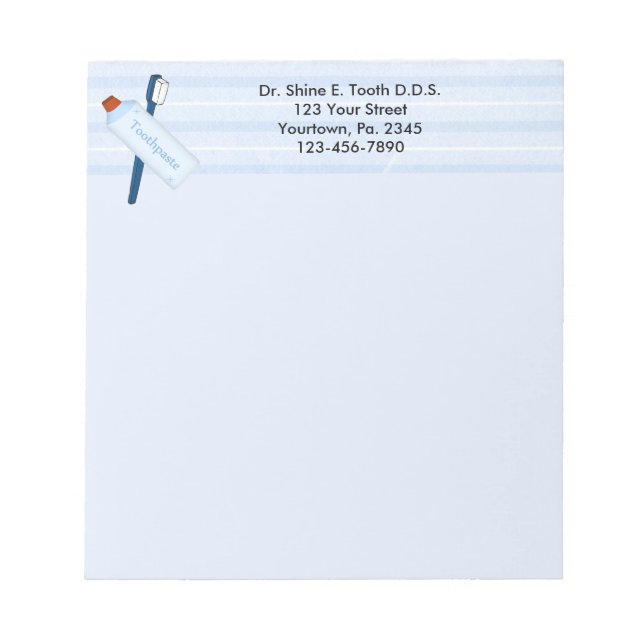 Dental Office Notepad Notizblock (Vorderseite)