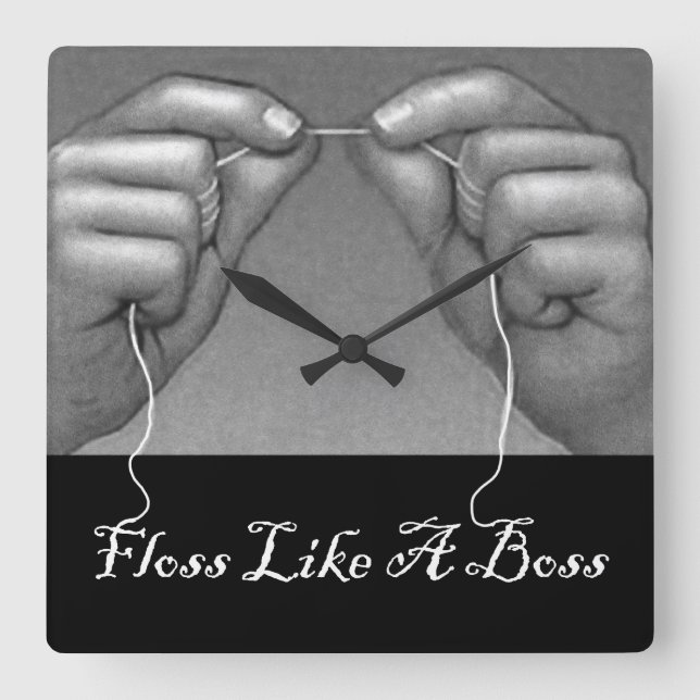 Dental Office Quadratische Wanduhr (Vorderseite)