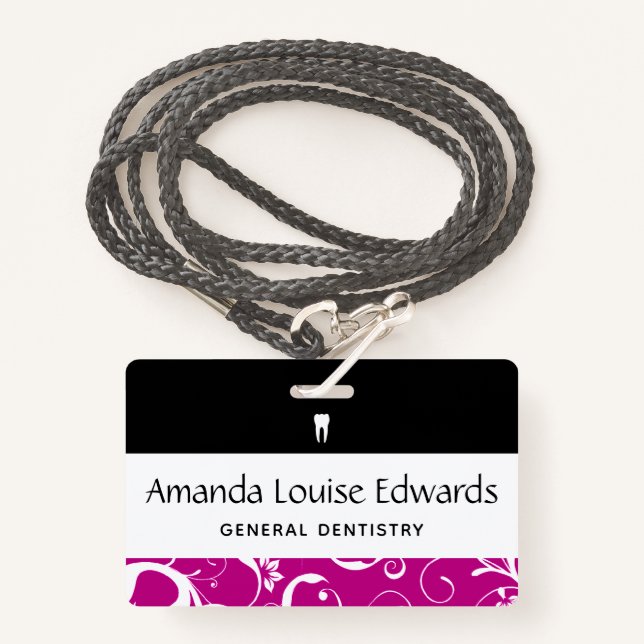 Dental Office Staff Ausweis (Vorderseite mit Schlüsselband)