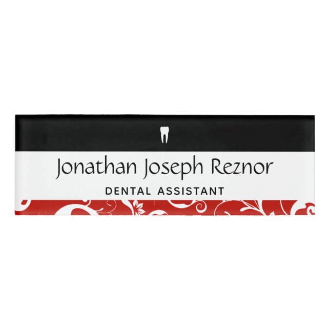 Dental Office Staff Namenschild (Vorderseite)