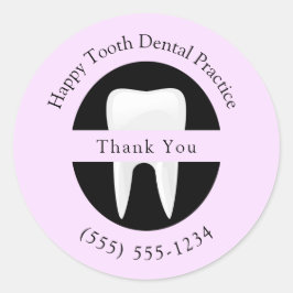 Dental Orthodontist Vielen Dank Custom Pink Runder Aufkleber