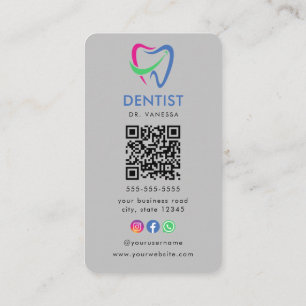 Dental QR-Code für berufliches Dentallogo für Zahn Visitenkarte