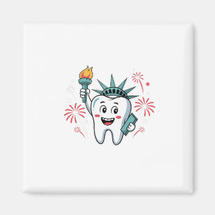 Dental Squad 4. Juli Zahnarzt Funny American Magnet