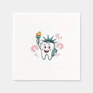Dental Squad 4. Juli Zahnarzt Funny American Serviette