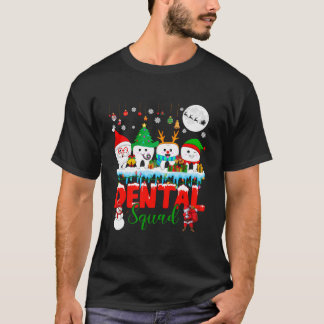 Dental Squad Christmas Tree Santa Reindeer Elf T-S T-Shirt