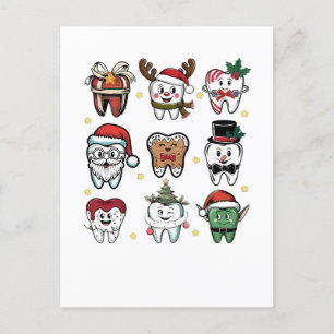 Dental Squad Dentin Weihnachtsfeiertag Weihnachten Einladungspostkarte