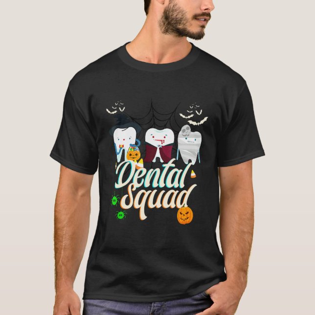 Dental Squad Dentist Halloween Kostümspuppe T-Shirt (Vorderseite)