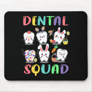 Dental Squad Dentist Ostern Zahnspass Glück Este Mousepad