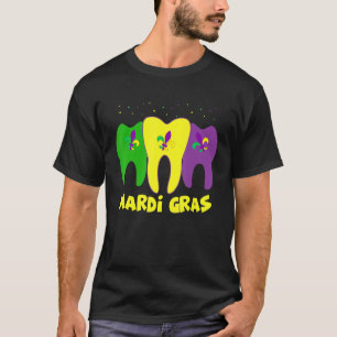 Dental Squad Margi Gras Dental Hygienic & Dental T-Shirt