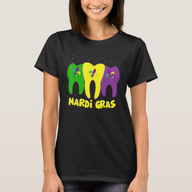 Dental Squad Margi Gras Dental Hygienic & Dental T-Shirt (Vorderseite)