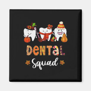 Dental Squad Pumpkin Herbstlaubs Zahnarzt als Magnet