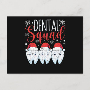 Dental Squad Teeth Dentist Merry Christmas Postkarte