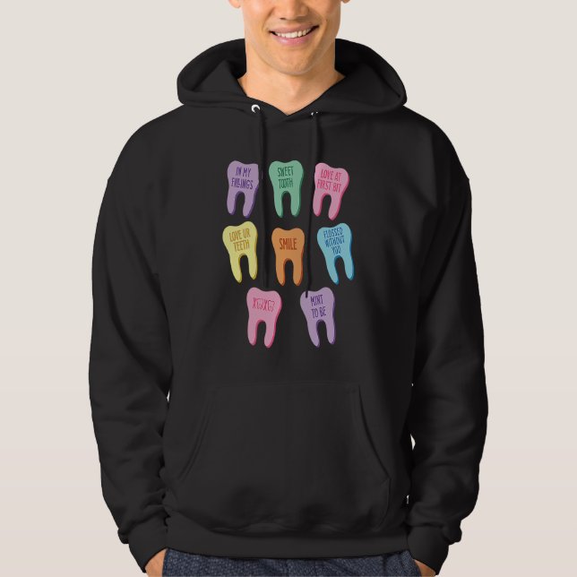 Dental Squad Teeth Dentist Valentine's Day Dental  Hoodie (Vorderseite)