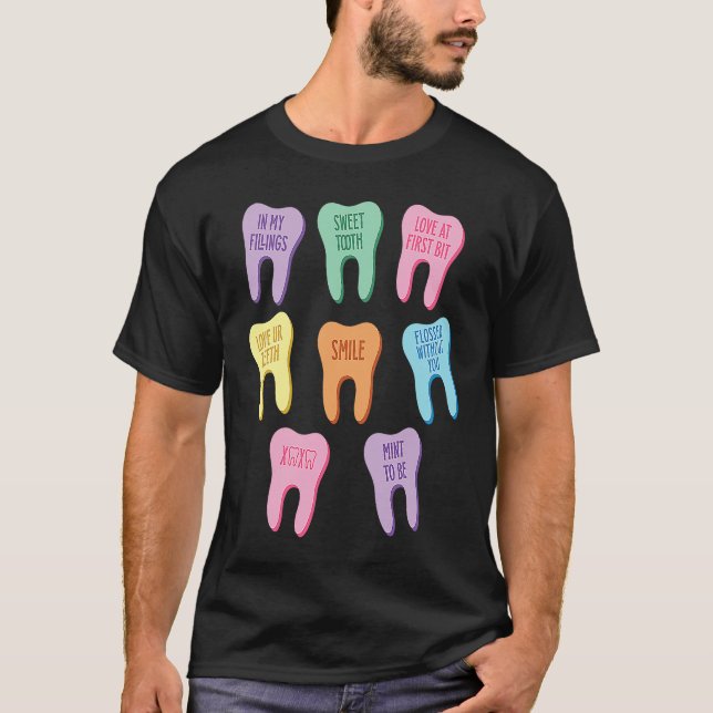 Dental Squad Teeth Dentist Valentine's Day Dental  T-Shirt (Vorderseite)