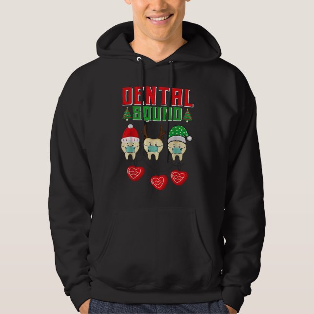 Dental Squad Tooth Christmas Dental Assistant Cool Hoodie (Vorderseite)