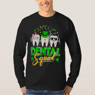Dental Squad Tooth Leprechaun Hat Kleeblatt St Pat T-Shirt