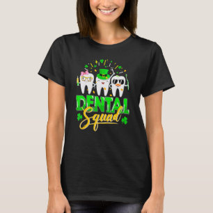 Dental Squad Tooth Leprechaun Hat Kleeblatt St Pat T-Shirt