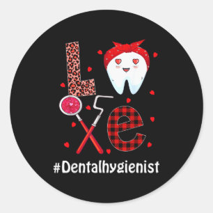 Dental Squad Zahnarzt Frohen Valentinstag Dental I Runder Aufkleber