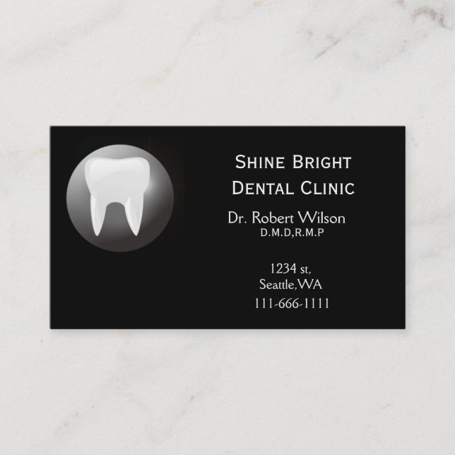 Dentale Visitenkarten mit Terminkarte (Vorderseite)