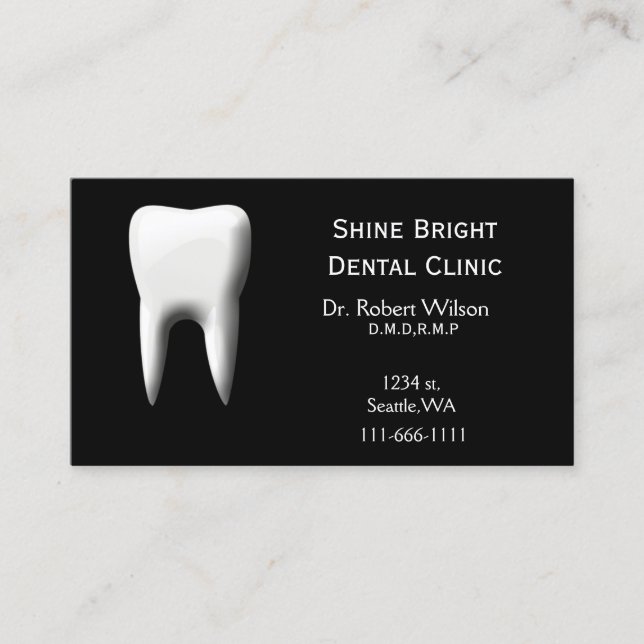Dentale Visitenkarten mit Terminkarte (Vorderseite)