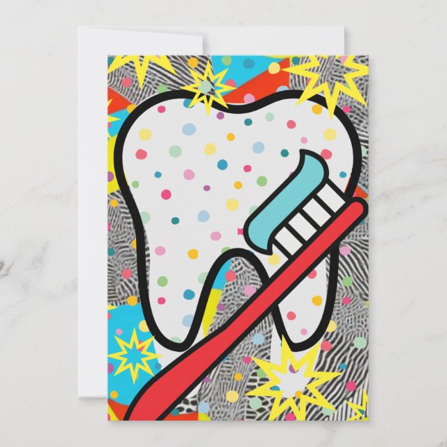 Dentalkunst Feiertagskarte (Vorderseite)