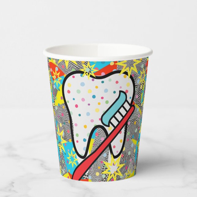 Dentalkunst Pappbecher (Links)