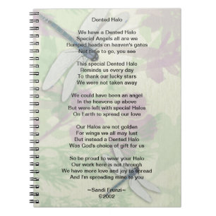 Dented Halo Brain Operation Survivor Poem Notebook Notizblock