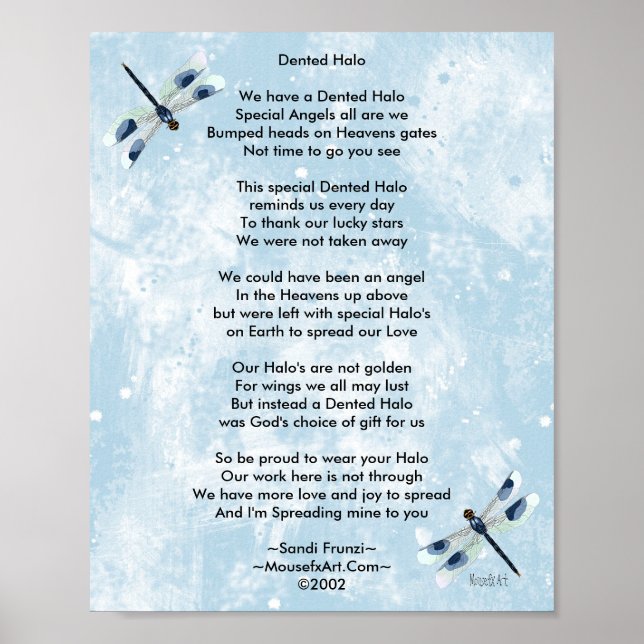 Dented Halo Poem Poster (Vorne)