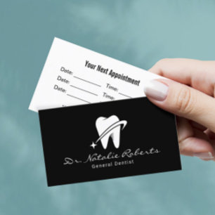 Dentin Bright Tooth Logo Beruflich Dental Care Terminkarte