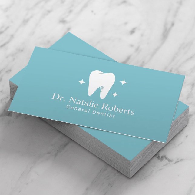 Dentin Bright Tooth Logo Schlicht Dental Care Terminkarte (Von Creator hochgeladen)
