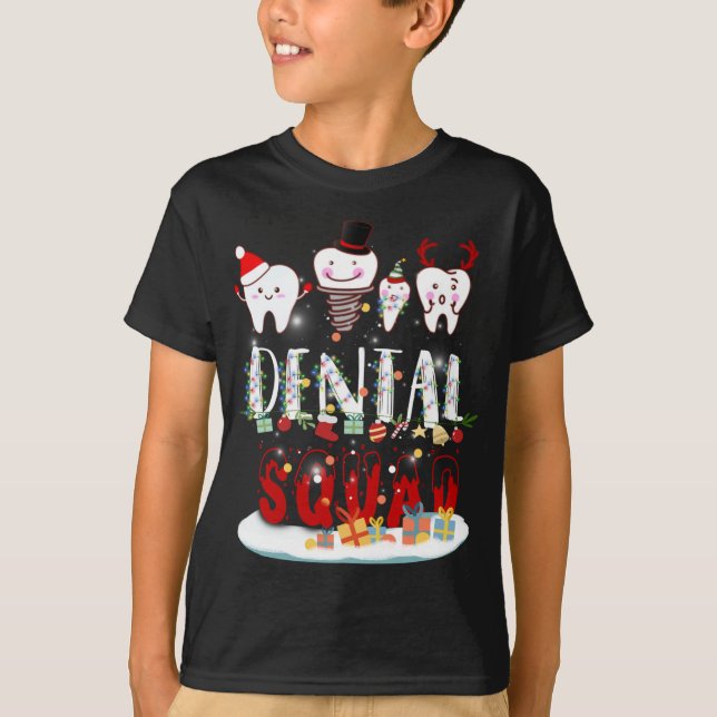 Dentin Christmas Dental Squad Lights T-Shirt (Vorderseite)
