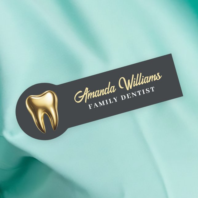 Dentin Gold Logo Beruflich Namensschild (Von Creator hochgeladen)