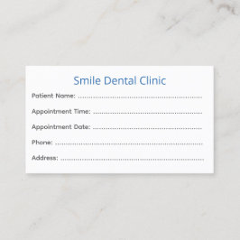Dentist Appointment Cards Patient Reminder Terminkarte
