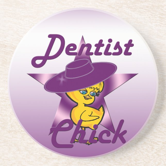 Dentist Chick #9 Sandstein Untersetzer (Vorne)