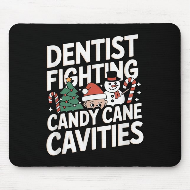 Dentist Christmas Cavities Dental Mousepad (Vorne)